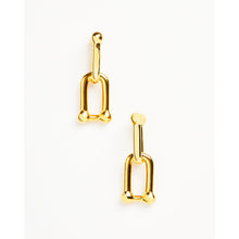 Load image into Gallery viewer, Gold Hardware Link Earrings