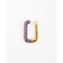 Load image into Gallery viewer, Single Gold Geometric Rectangle Earring in Small Cuff
