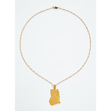 Load image into Gallery viewer, Ghana Map Pendant Chain Necklace