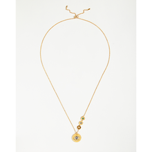 Load image into Gallery viewer, Gold Lucky Eye Turtle Symbol Pendant Necklace