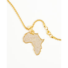 Load image into Gallery viewer, Africa Map Rhinestone Pendant Chain Necklace