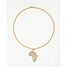 Load image into Gallery viewer, Africa Map Rhinestone Pendant Chain Necklace