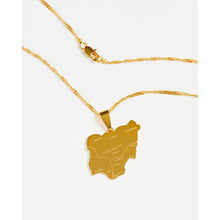 Load image into Gallery viewer, Nigeria Map Pendant Chain Necklace