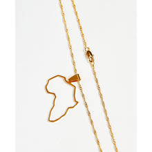 Load image into Gallery viewer, Africa Profile Pendant Chain Necklace
