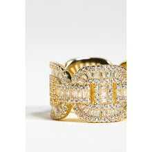 Load image into Gallery viewer, 'OH' Baguette Link Ring