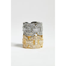 Load image into Gallery viewer, 'OH' Baguette Link Ring