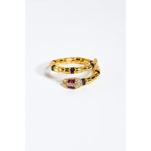 Load image into Gallery viewer, Gold Etched Serpent Ring
