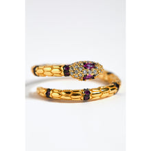 Load image into Gallery viewer, Gold Etched Serpent Ring