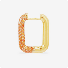 Load image into Gallery viewer, Single Gold Geometric Rectangle Earring in Small