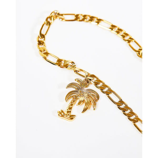 Gold Palm Tree Charm Anklet