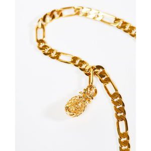 Gold Pineapple Charm Anklet