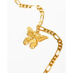 Gold Butterfly Charm Anklet