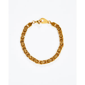 Gold Byzantine 6mm Medium Link Bracelet