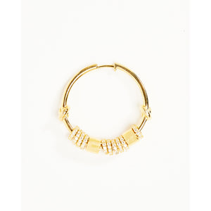 Gold Multi Circle 30mm Hoop Earring