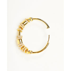 Gold Multi Circle 30mm Hoop Earring