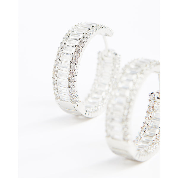 Multi Row 25mm Hoop Earrings