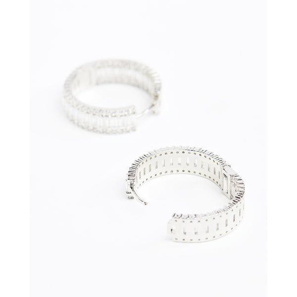 Multi Row 25mm Hoop Earrings