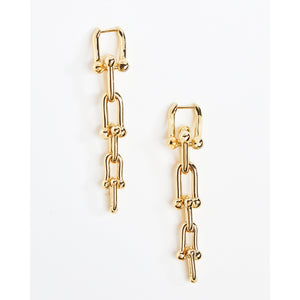 Gold Hardware Drop Earrings