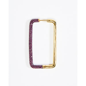 Single Gold Geometric Rectangle Earring in Large