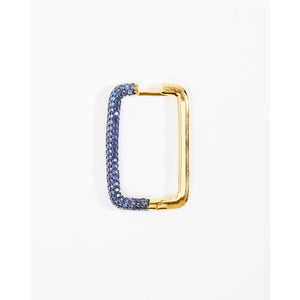 Single Gold Geometric Rectangle Earring in Medium