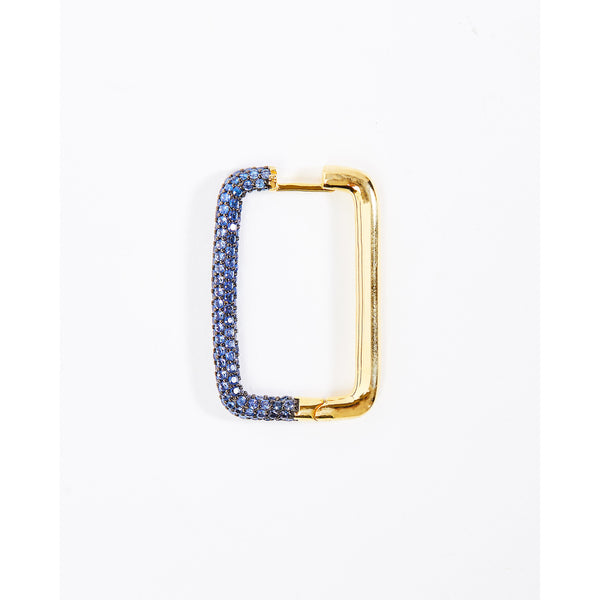 Single Gold Geometric Rectangle Earring in Medium
