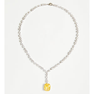 Yellow Drop Pendant Necklace