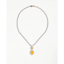 Load image into Gallery viewer, Yellow Big Set Cubic Zirconia Necklace &amp; Stud Earrings
