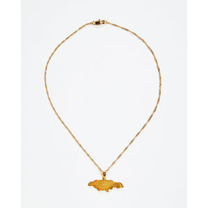 Jamaica Map Pendant Chain Necklace