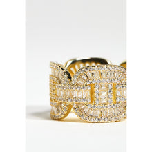 Load image into Gallery viewer, &#39;OH&#39; Baguette Link Ring
