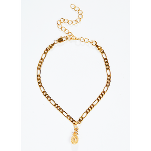 Gold Pineapple Charm Anklet