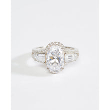 Load image into Gallery viewer, Big Oval Yellow Cubic Zirconia Ring
