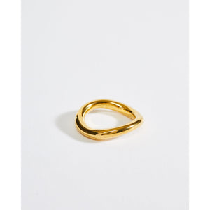 Minimalist Wavey Gold Band Ring