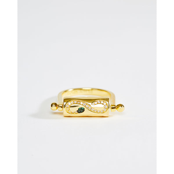 Serpent and the Stars Scroll Ring
