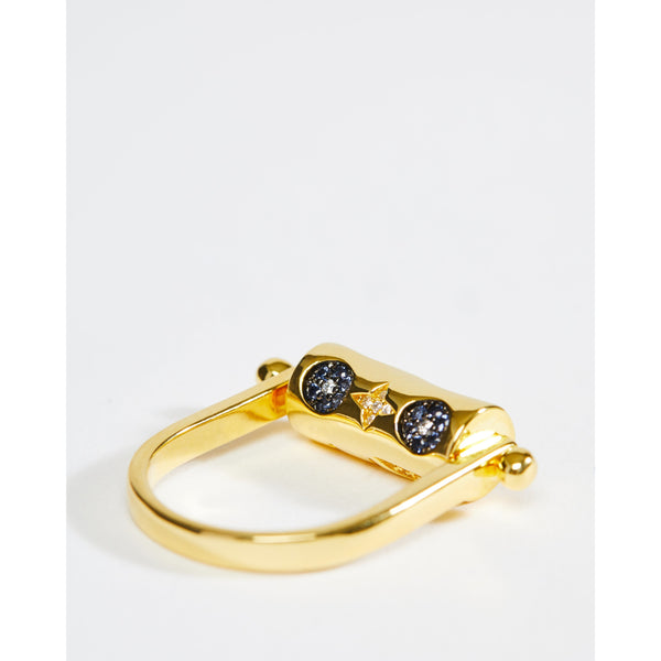Serpent and the Stars Scroll Ring