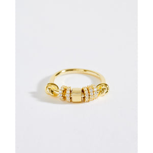 Gold Ring with Sliding Multi Rings