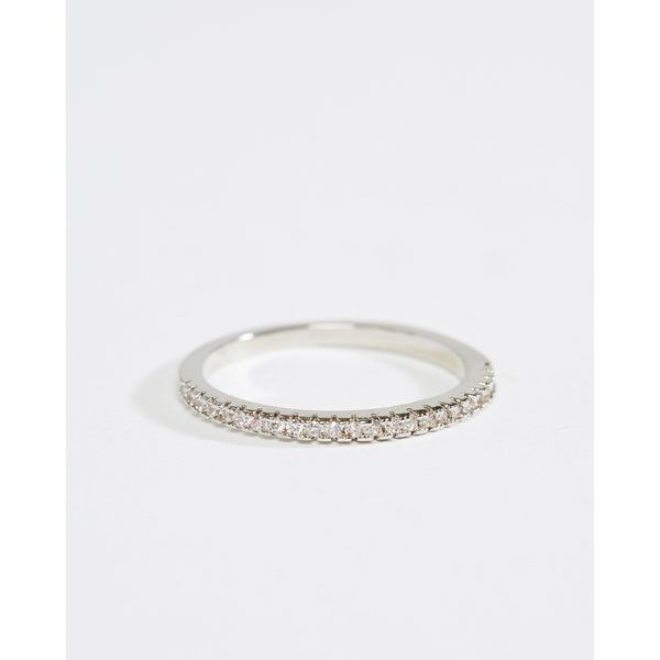 Fine Eternity Band Ring in Silver