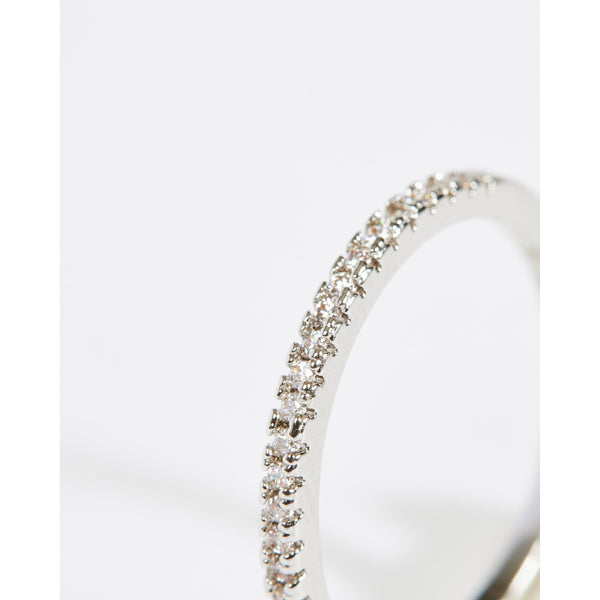 Fine Eternity Band Ring in Silver