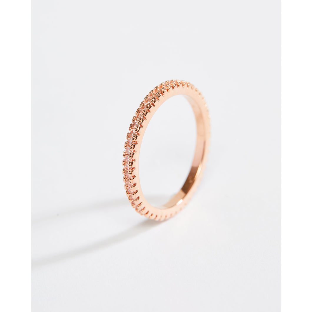 Fine Eternity Band Ring in Rose Gold