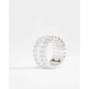 Multi-row Cubic Zirconia Eternity Band Ring