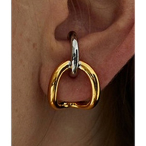 Geometric Irregular Twisted Curve Metal Stud Earrings