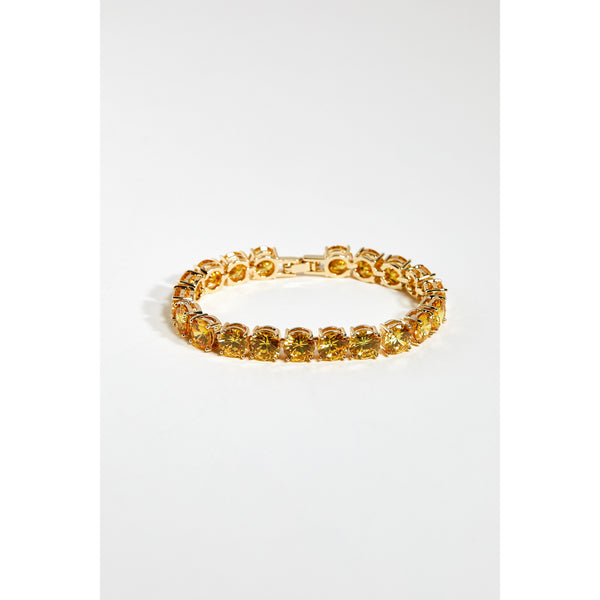 Yellow Cubic Zirconia Tennis Bracelet